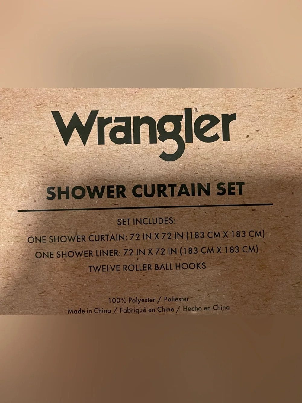 Wrangler Aztec Shower Curtain Set - Navy & Black